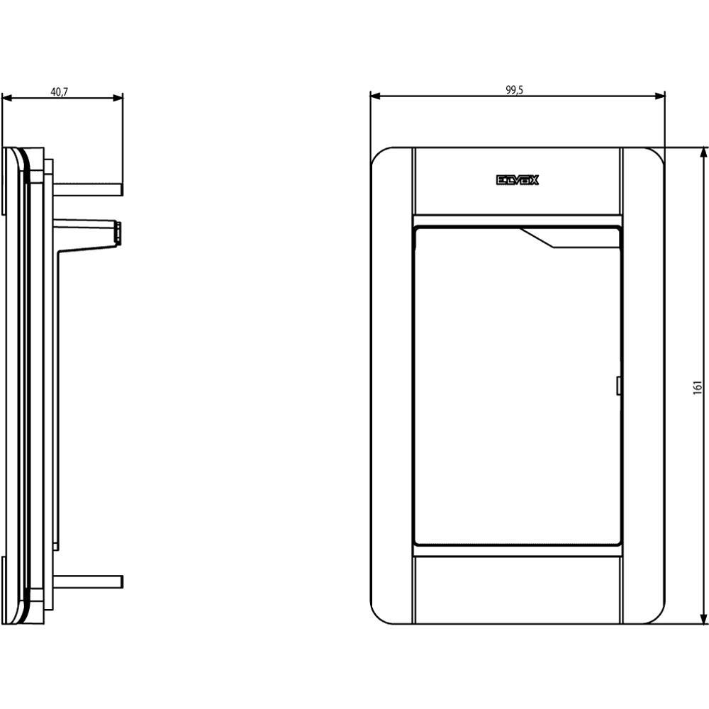 41131.04 Монтажна + декоративна рамка 1 модул анодизирано сиво 99,5х161 мм VIMAR Pixel_small