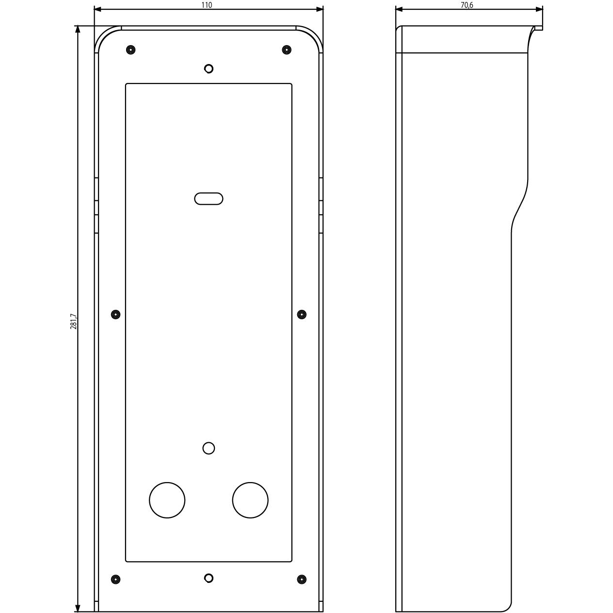 41152.01 Конзола за открит монтаж за входен панел 2 модула Pixel DueFiliPlus VIMAR_small