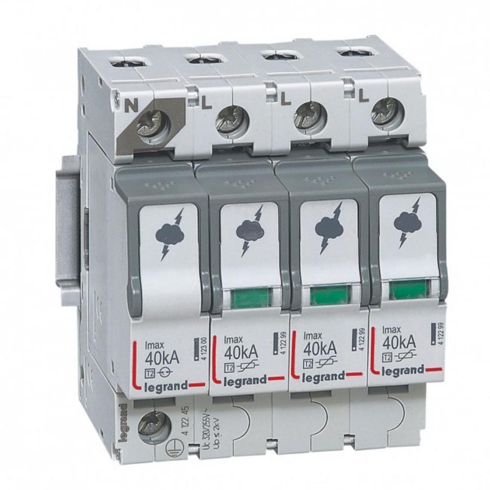 412245 Катоден отводител SPD T2, 320 V~ 40kA, 3P+N ляв, Legrand_small