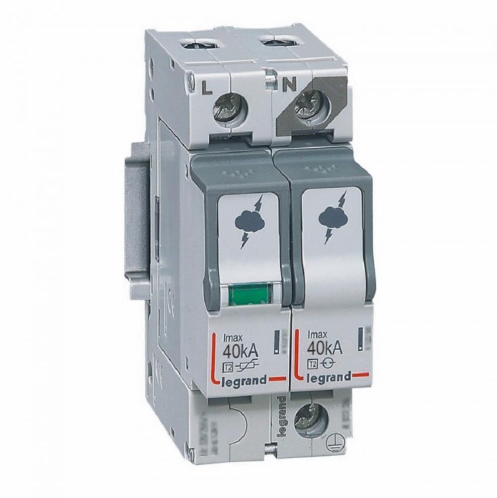 412246 Катоден отводител SPD T2, 320 V~ 40kA, 1P+N десен, Legrand_small