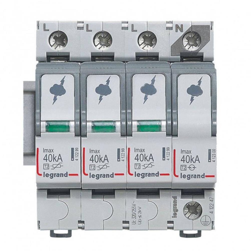 412247 Катоден отводител SPD T2, 320 V~ 40kA, 3P+N десен, Legrand_small