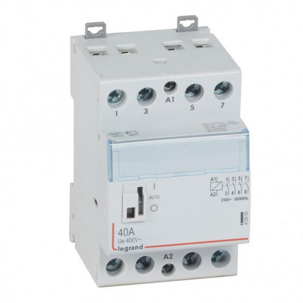 412553 Модулен контактор CX³ 40A 4NO, 230V~, ръкохватка, 3М, Legrand_small