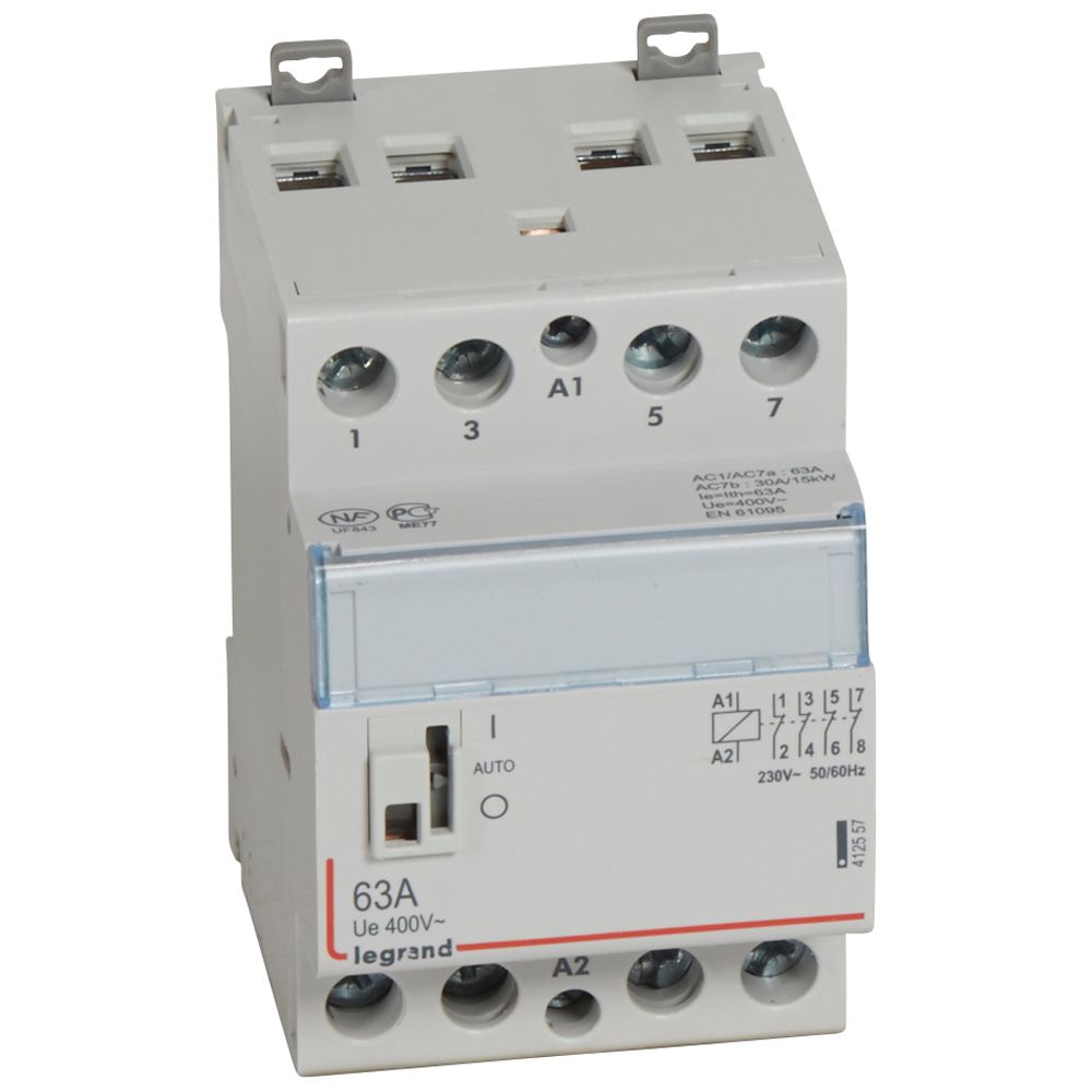 412557 Модулен контактор CX³ 63A 4NC 230V~, ръкохватка, 3M, Legrand