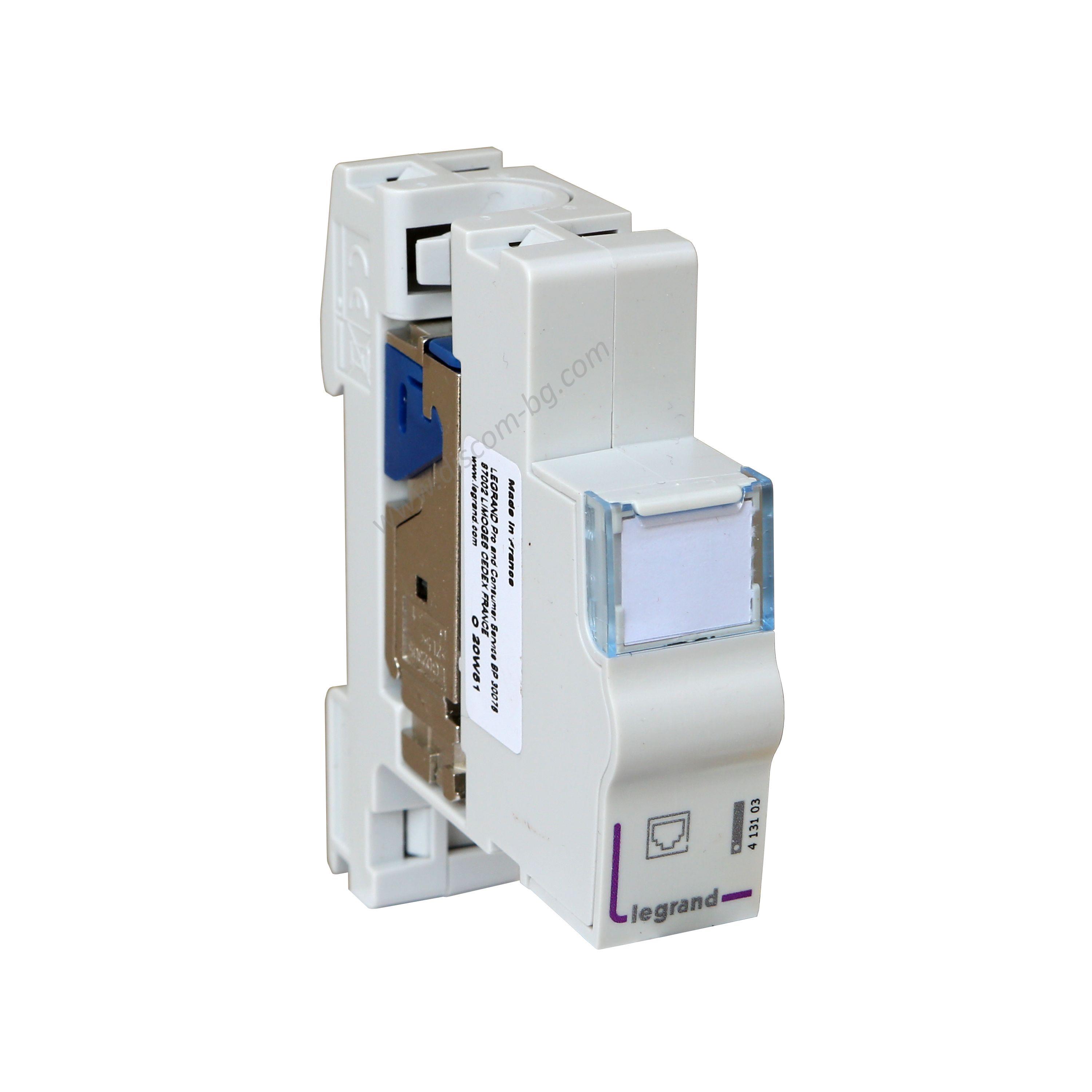 413103  Legrand Пач модул за DIN шина RJ45 Cat.6 STP_small