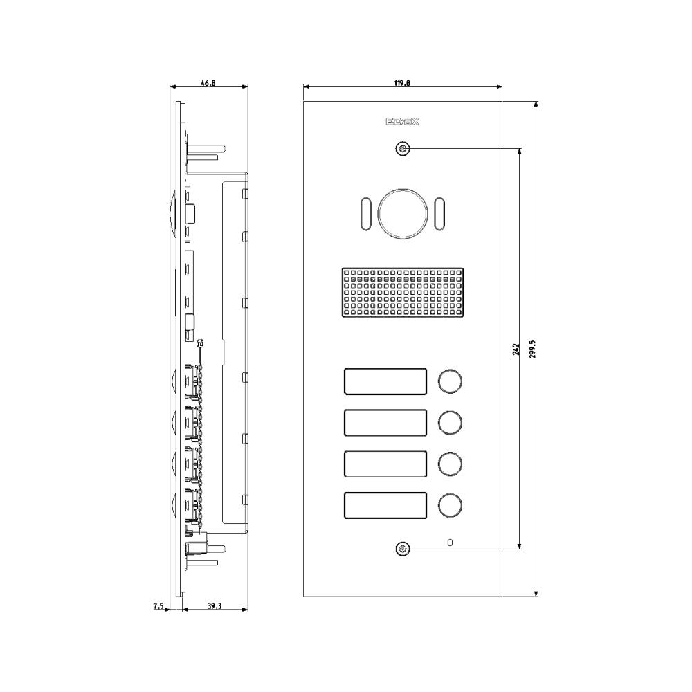 41524 Аудио модул за входен панел с 4 бутона Pixel стомана VIMAR_small