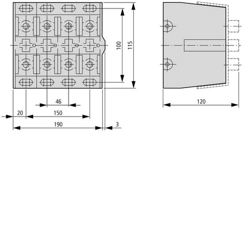 041628 K240/4 Клема за свързване 4Р/400A, [50-240mm²], Eaton_small