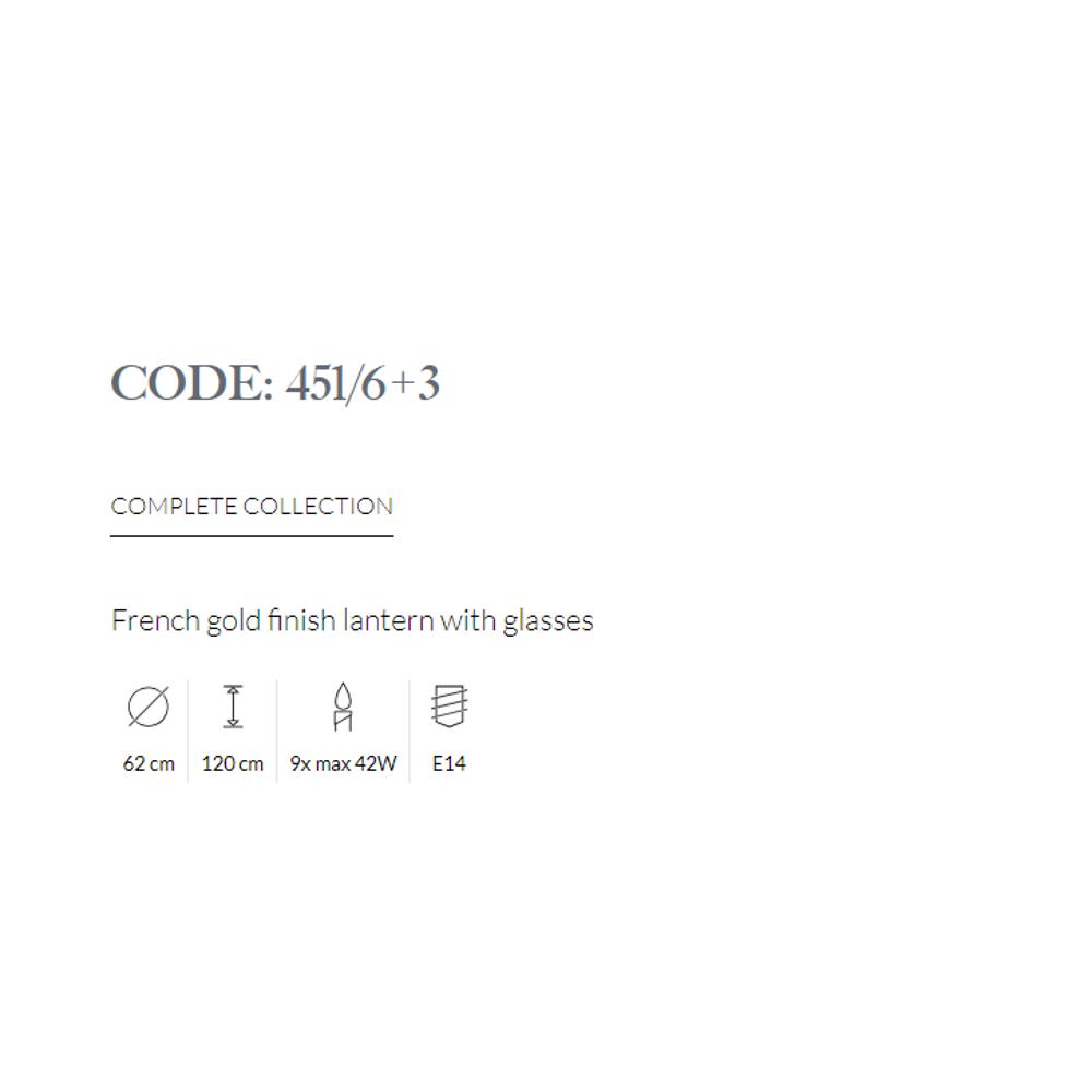 451/6+3/002 LANTER WITH GLASS 9xMAX42W E14 Possoni_small