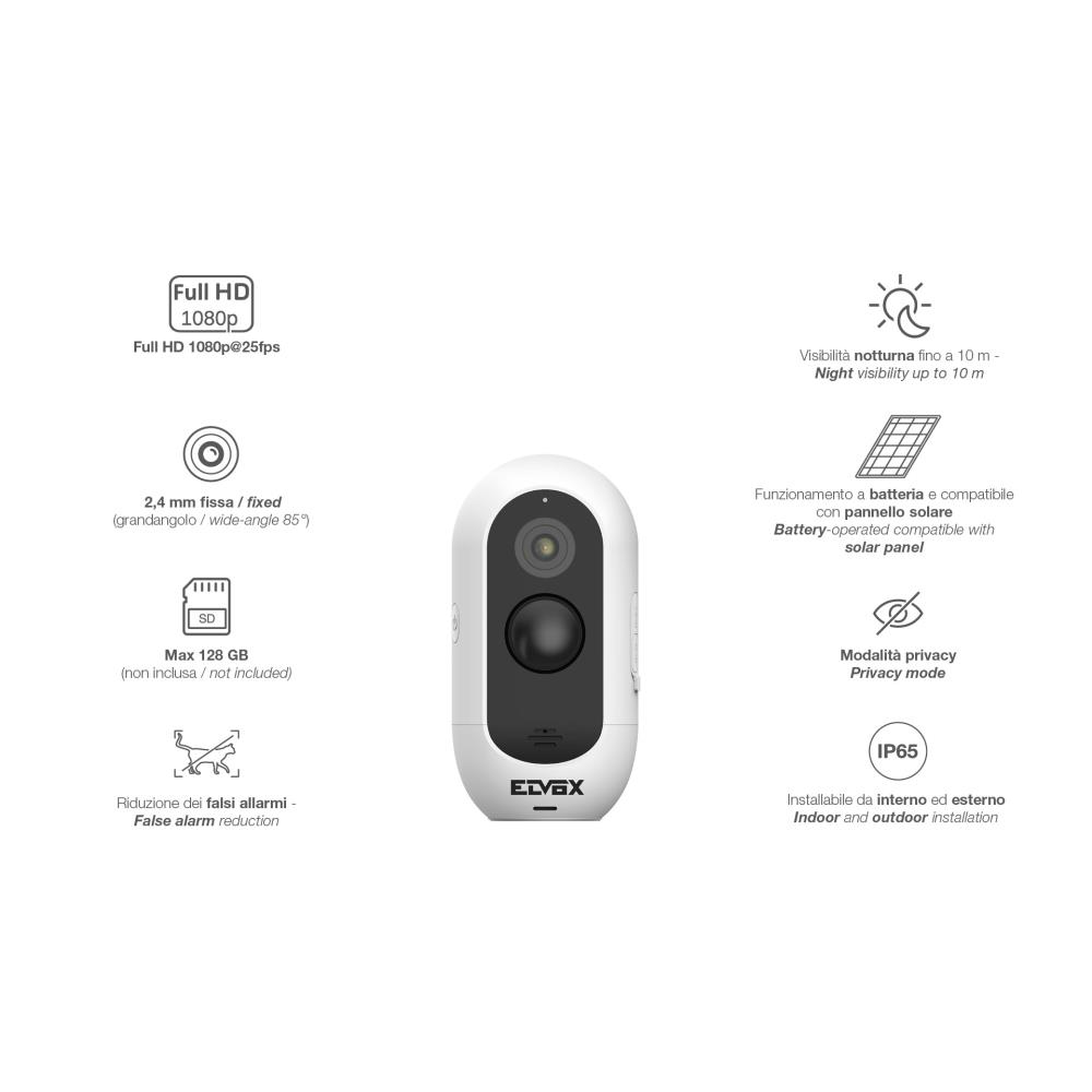 46240.024B Wi-Fi 2MPx камера Elvox, 2,4 mm 100° изглед, Vimar_small