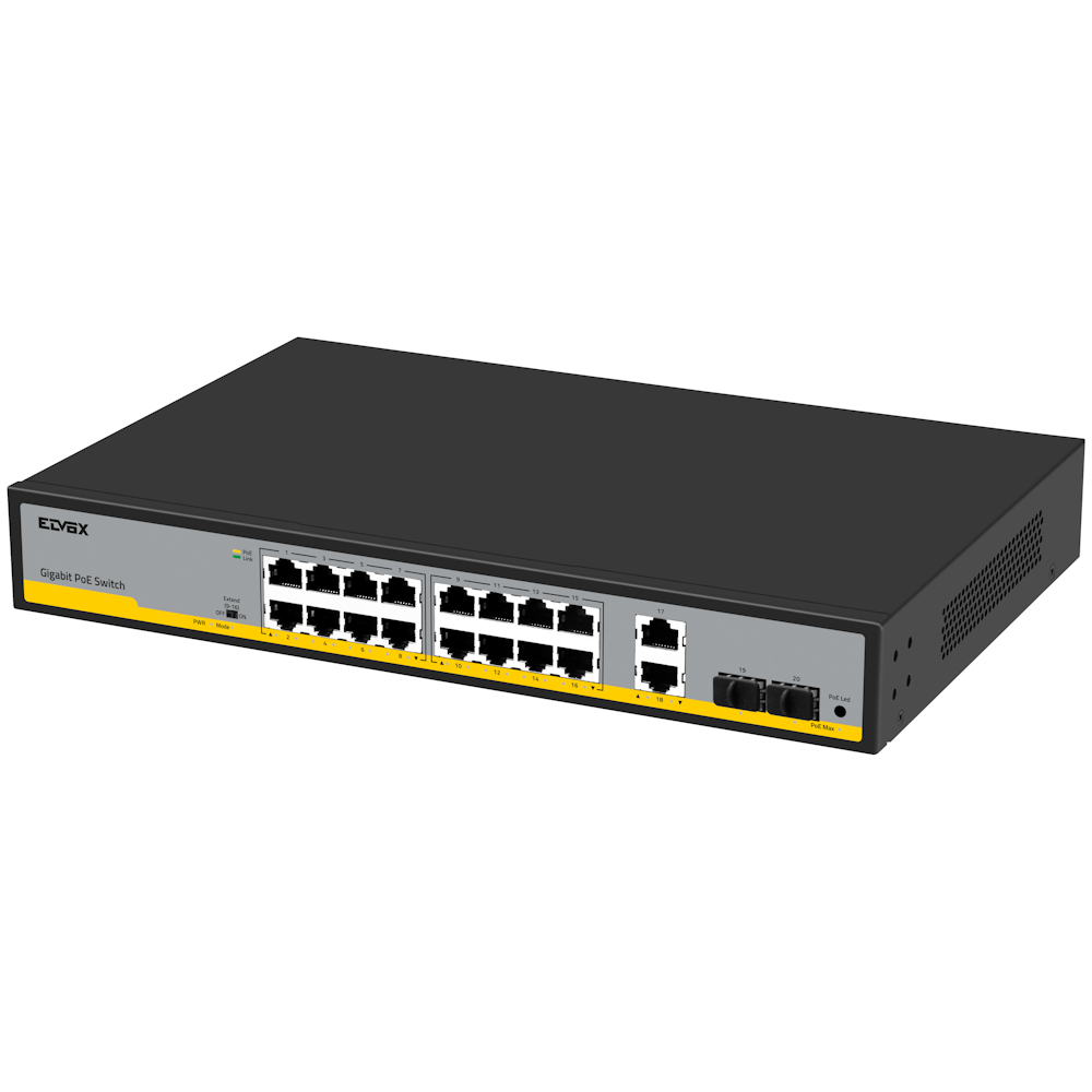 46260.18P.03 16-портов PoE switch Gigabit, Elvox, Vimar