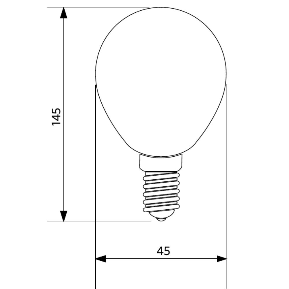 500010000600 LED Filament крушка Р45 Е14 2,8W 2700K 250lm прозрачна Opple_small
