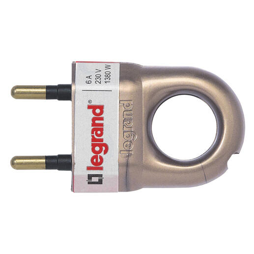 050164 Legrand Щепсел 2Р 6А, Бронз_small