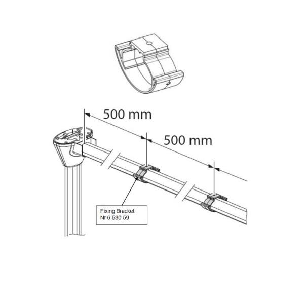 653059 Ovaline фиксираща скоба за колона - цвят алуминий , Legrand_small