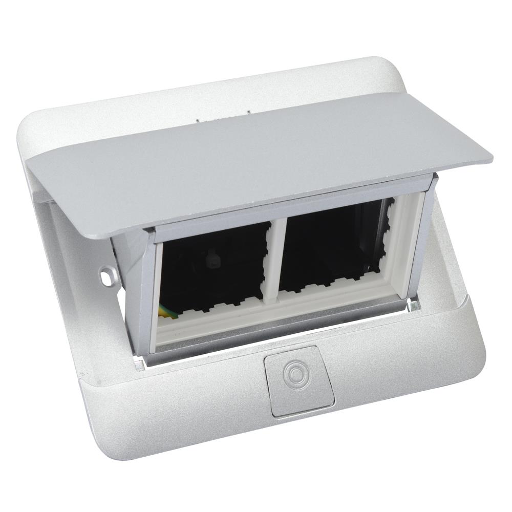 654014 Legrand POP UP кутия + кит за вграждане в мебел 4M Legrand - Алуминий_small