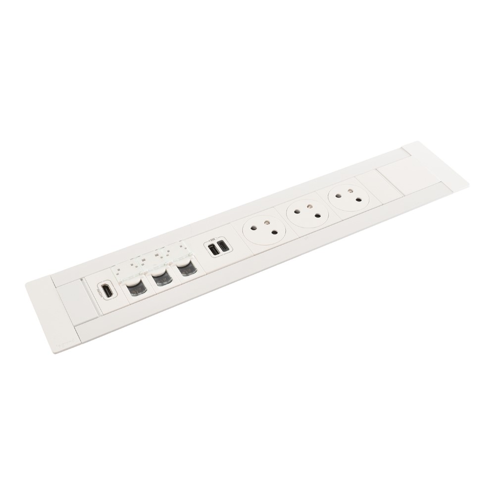 654861 Модули за вграждане 3x FB, USBA+C, 3х RJ45, HDMI, кабел, бял, Incara Multilink, Legrand_small