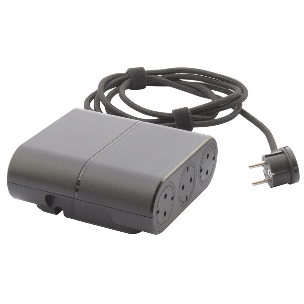 654886 Разклонител 6xSchuko, кабел, черен, Incara Link'On, Legrand_small