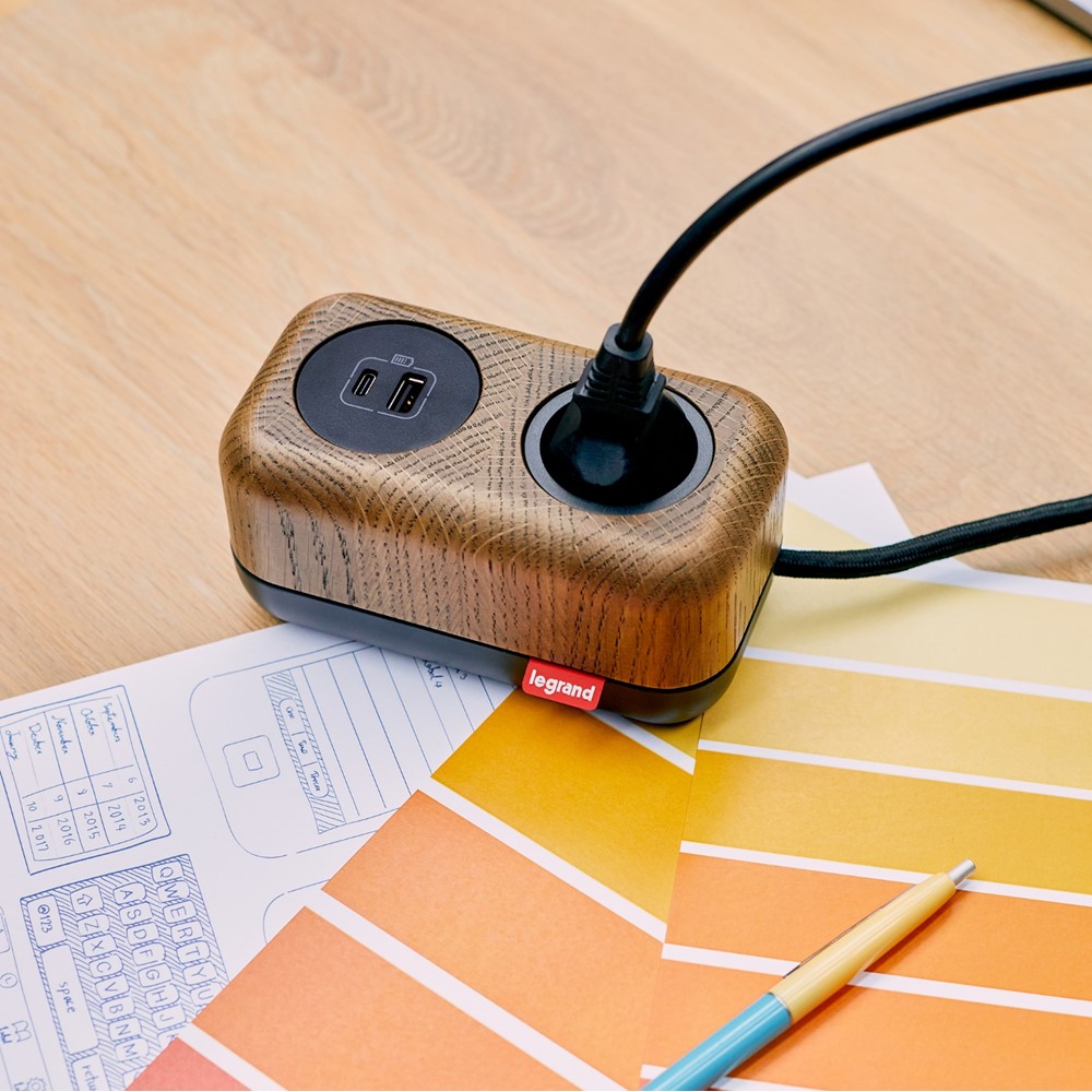 654935 Декоративна рамка за 2xSchuko Incara Electr'On, дъб, Legrand_small