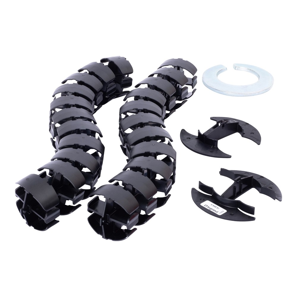 654991 Гъвкав кабелен водач, 0,8 м, с основа и фиксатор, цвят черен, Incara Vertebra, Legrand