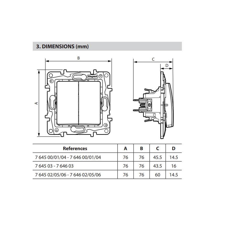 764502 Legrand Ключ сериен девиатор 10А Niloe Бяло_small