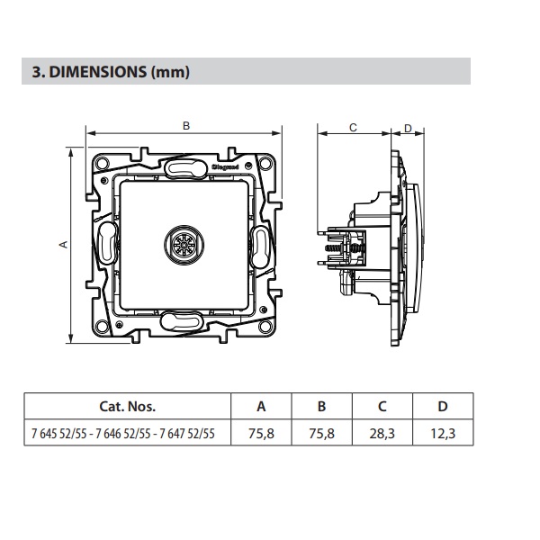 764652 Legrand ТВ Розетка преходна  Niloe Крем_small