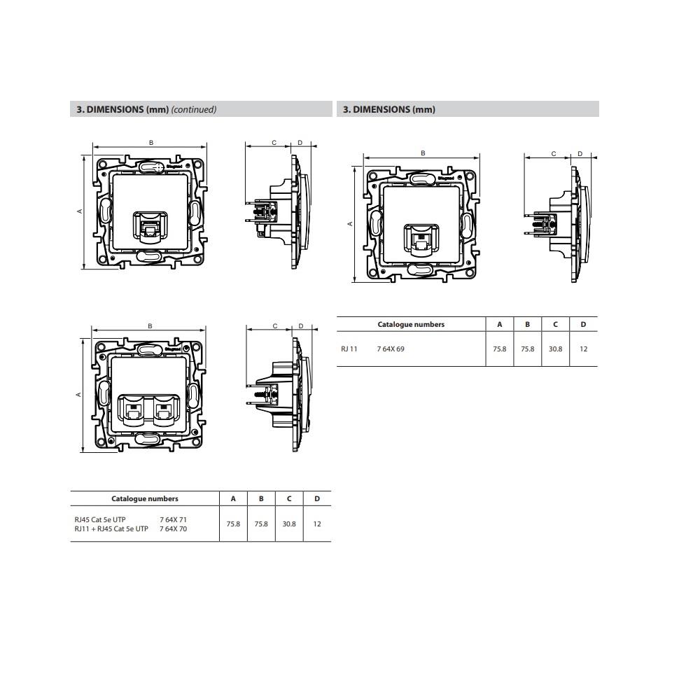 764569 Legrand Телефонна розетка RJ11 Niloe Бяло_small