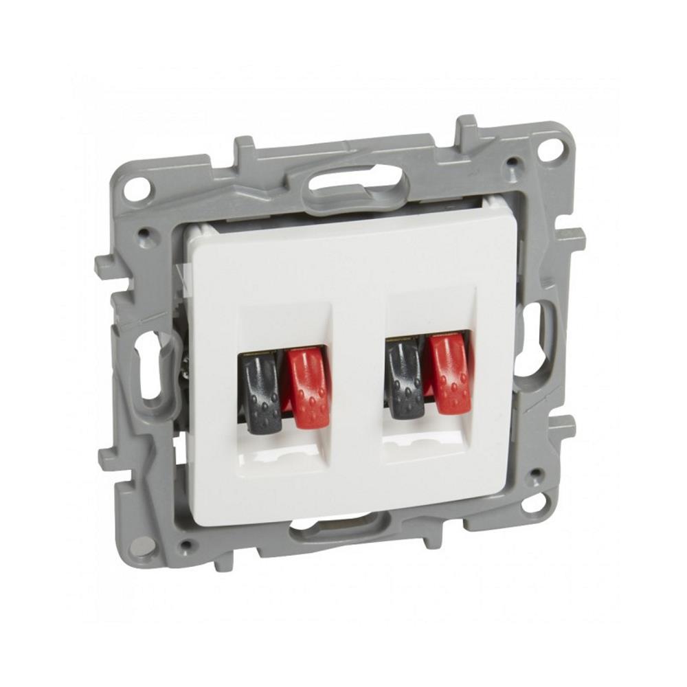 764581 Legrand Розетка за тонколони Niloe Бяло_small