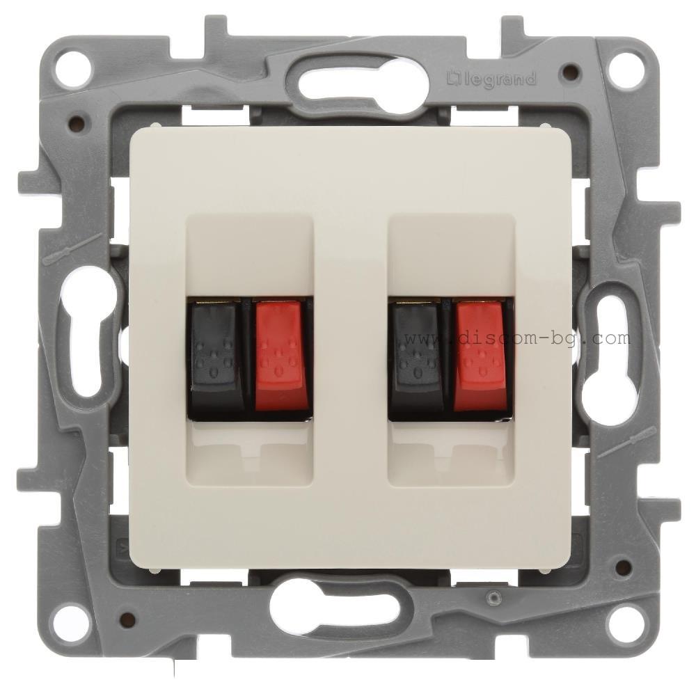 664881 Legrand Розетка за тонколони Niloe Крем_small