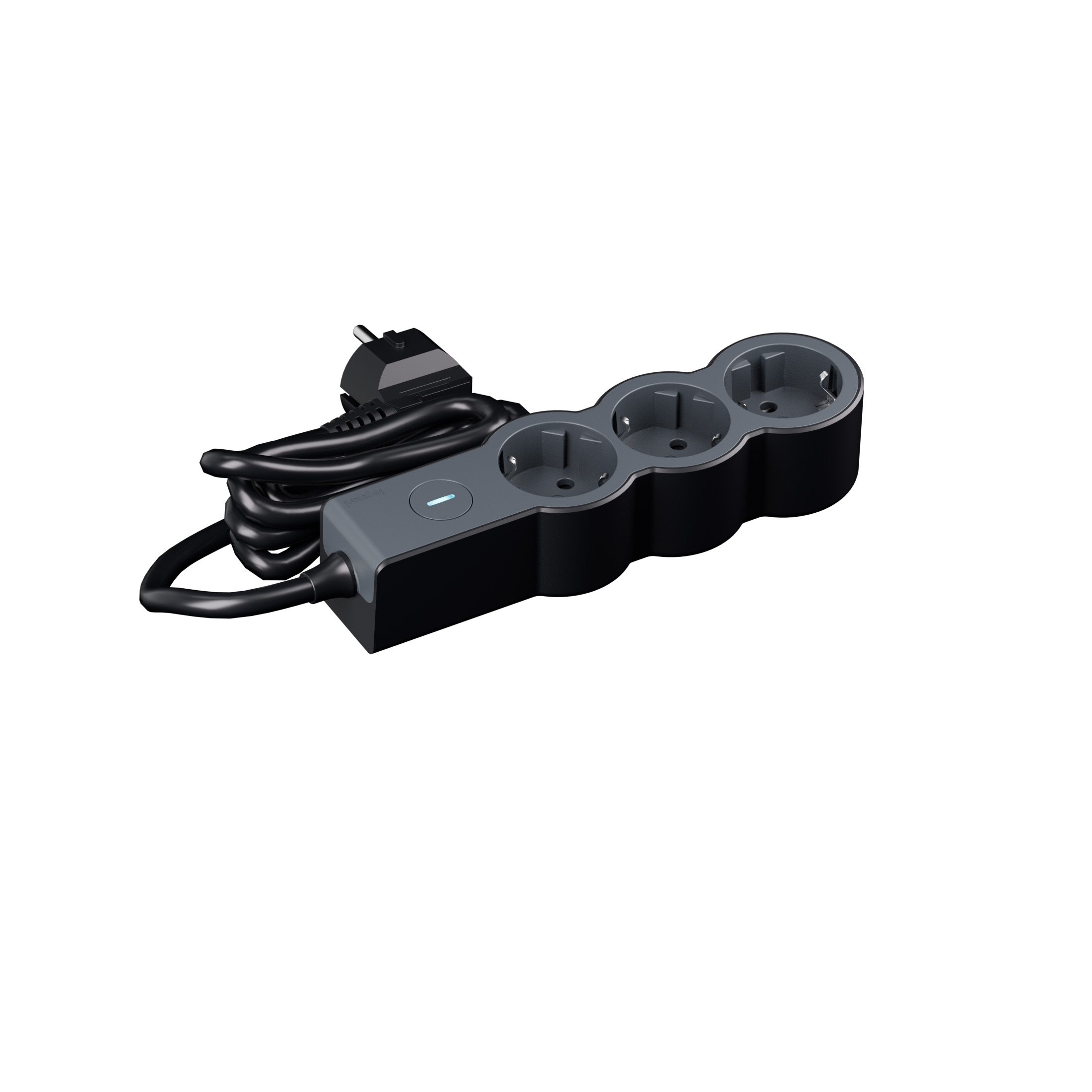 694419 Разклонител шуко 3X2P+E, защита, кабел 1,5 м, черно, Legrand_small