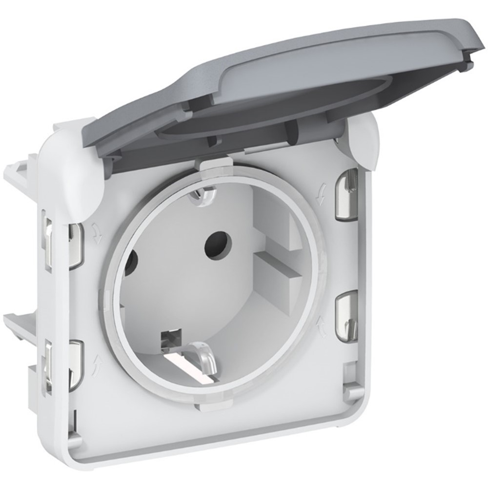 069571 Контакт SCHUKO 2P+E  IP55 за монтаж в кутия Plexo , Legrand_small