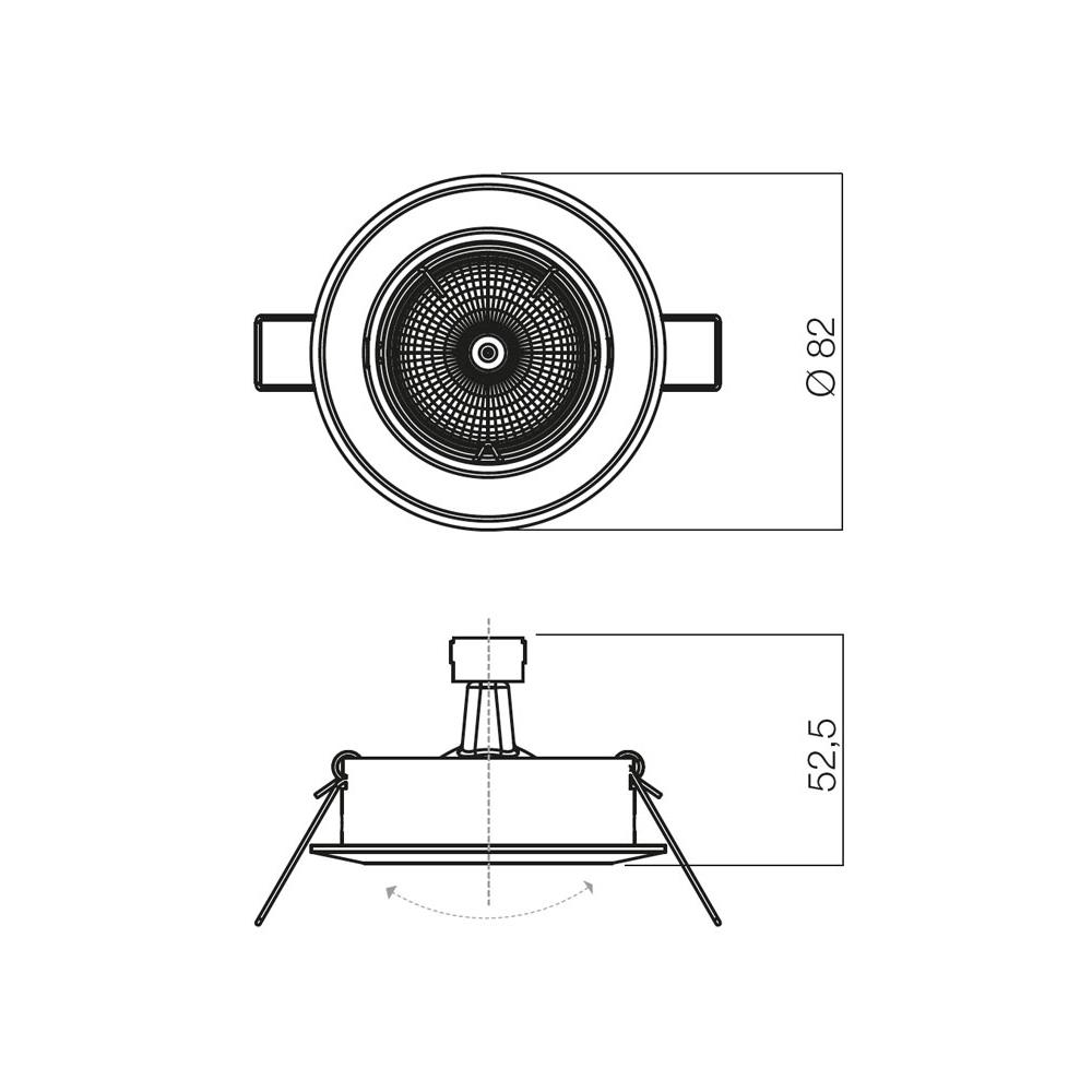 70001 Луна с насочване ELC 229 50W/12V, СМ, ø75, White, Smarter_small