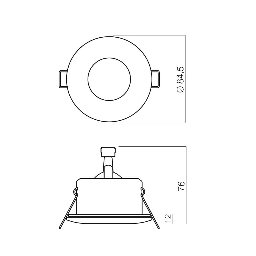 70124 Луна фиксирана ELC 1101, IP54 50W/12V, СМ, ø74, White, Smarter_small