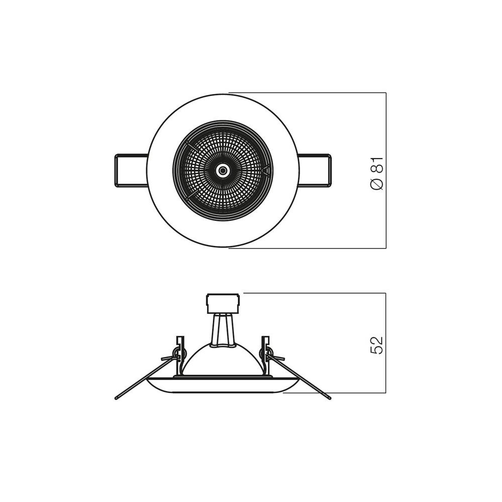 70150 Луна фиксирана ELC 307 50W/12V, СМ, ø60, Mat Chrome, Smarter_small