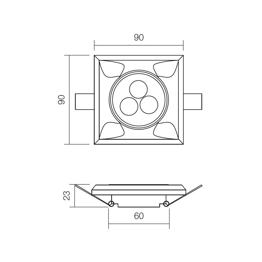 70313 Луна фиксирана CR 35 LED 3X1W, СМ, ø60, със захранване, Glass, Smarter_small