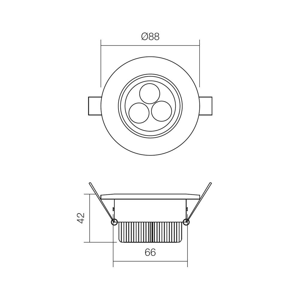 70316 Луна с насочване MT 115 LED 3X1W, СМ, ø66, със захранване, Mat White, Smarter_small