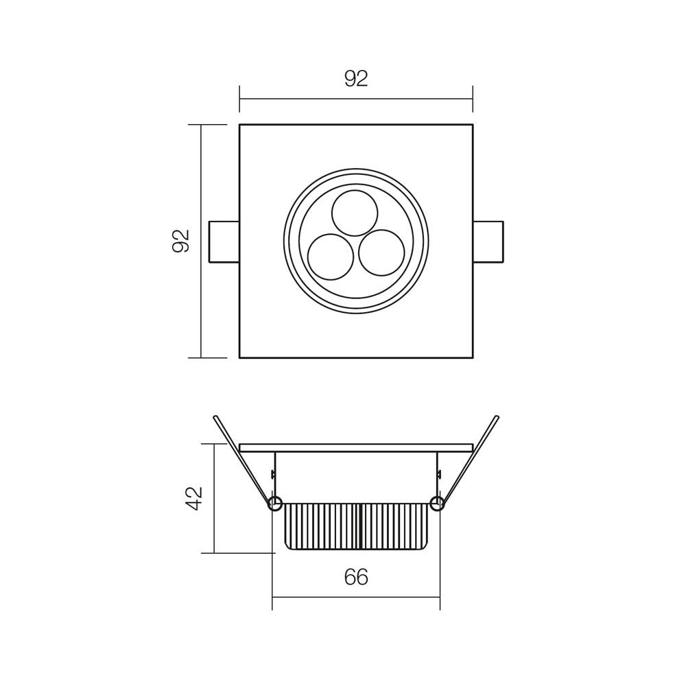 70318 Луна с насочване MT 116 LED 3X1W, СМ, ø66, със захранване, Mat White, Smarter_small