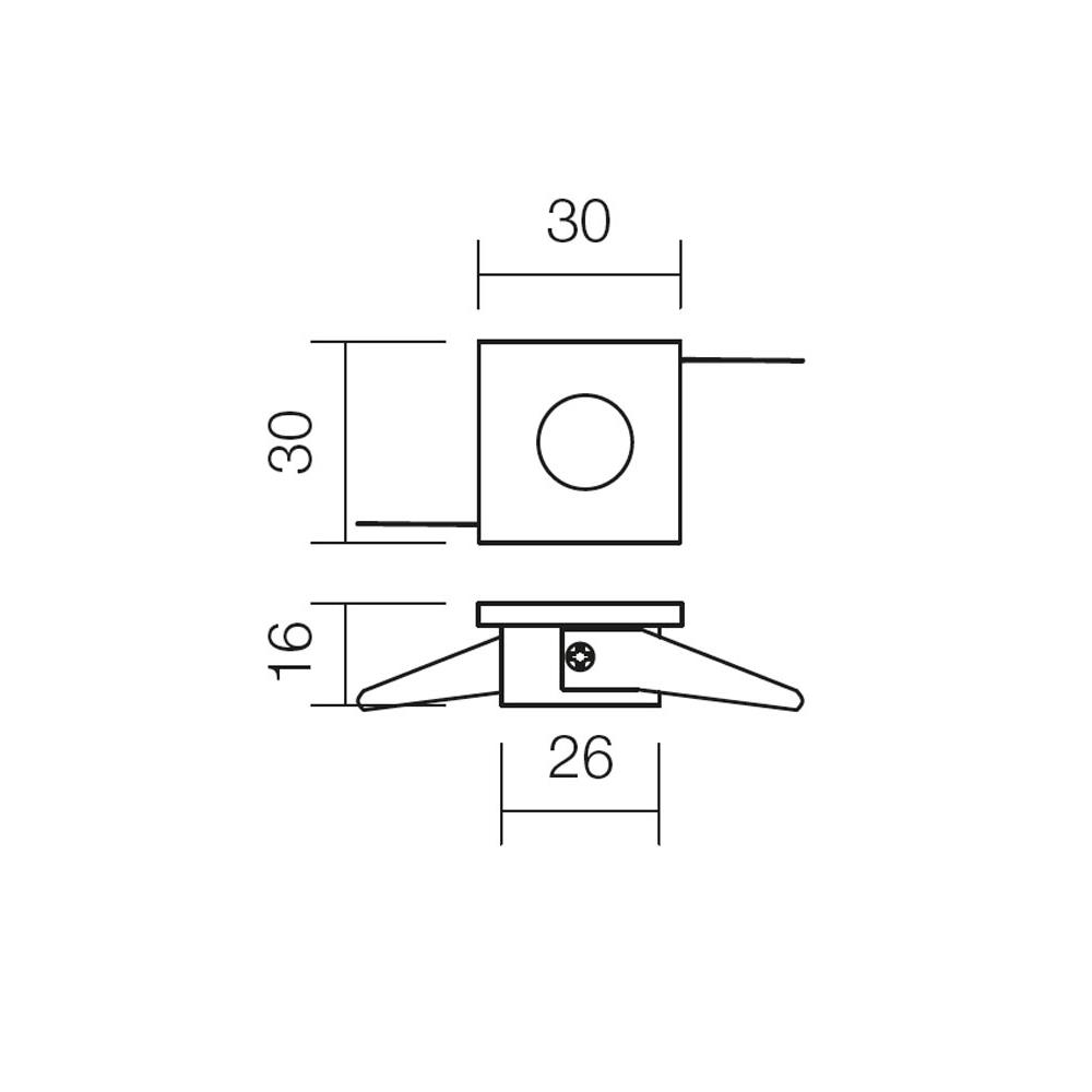 70322 Луна фиксирана MT 118 LED 1X1W, СМ, ø26, със захранване, Mat White, Smarter_small