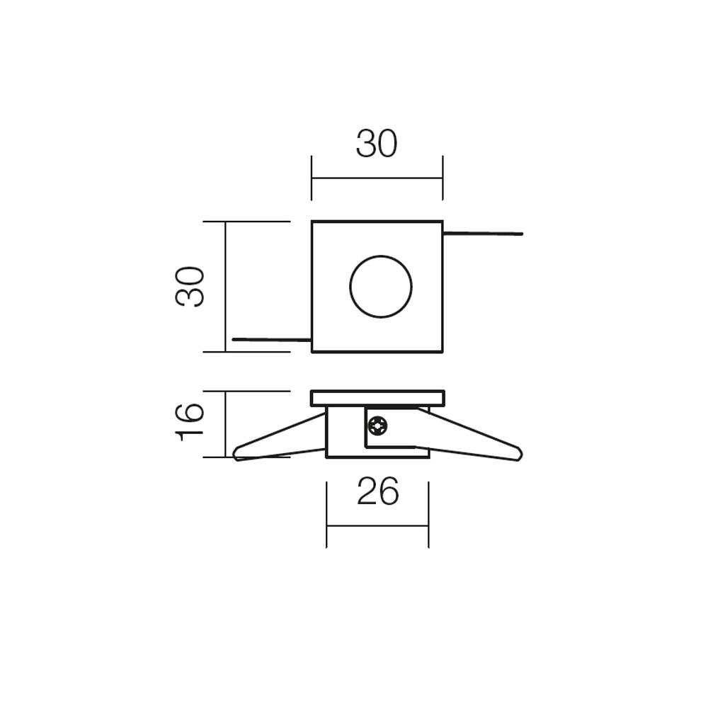 70323 Луна фиксирана MT 118 LED 1X1W, СМ, ø26, със захранване, Aluminium, Smarter_small