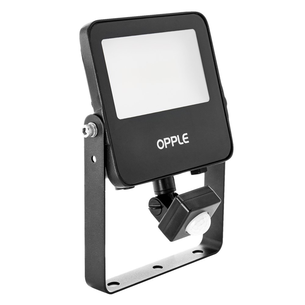 709000072300 LED прожектор EcoMax G3 10W 3000K 1100lm 100mm. 100⁰ IP66 със сензор - Opple