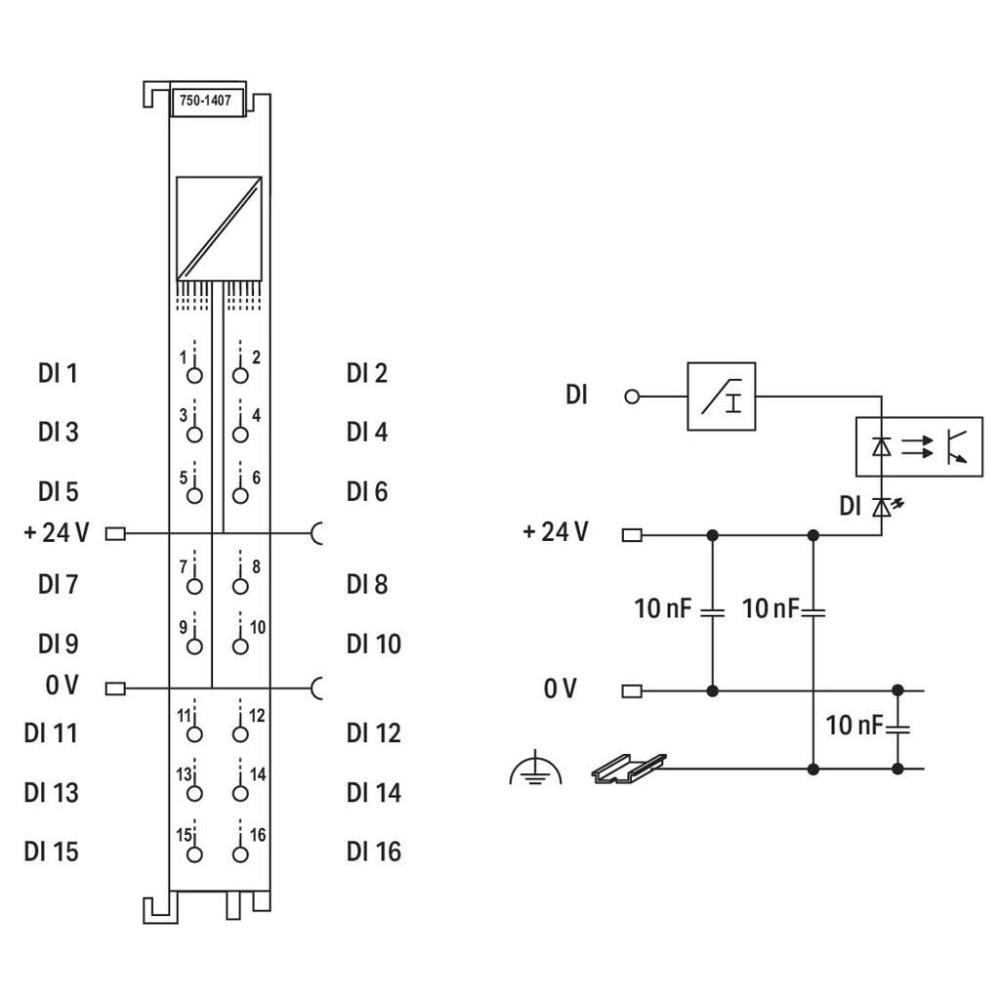 750-1407 16-канален цифров вход; 24 VDC; 3 ms; Комутиране по нула Wago_small