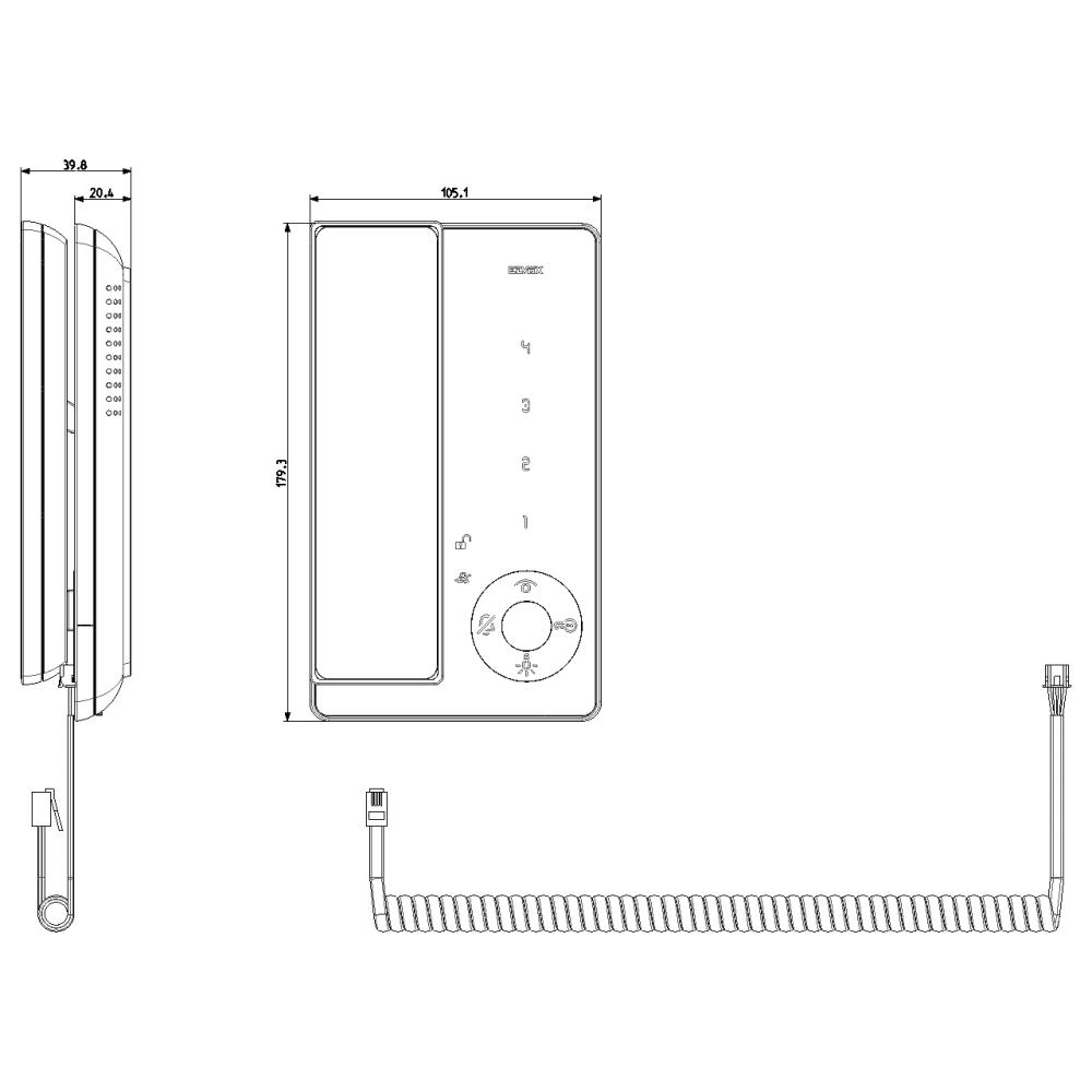 7509 Аудио домофон със слушалка бял за двупроводна система VIMAR_small