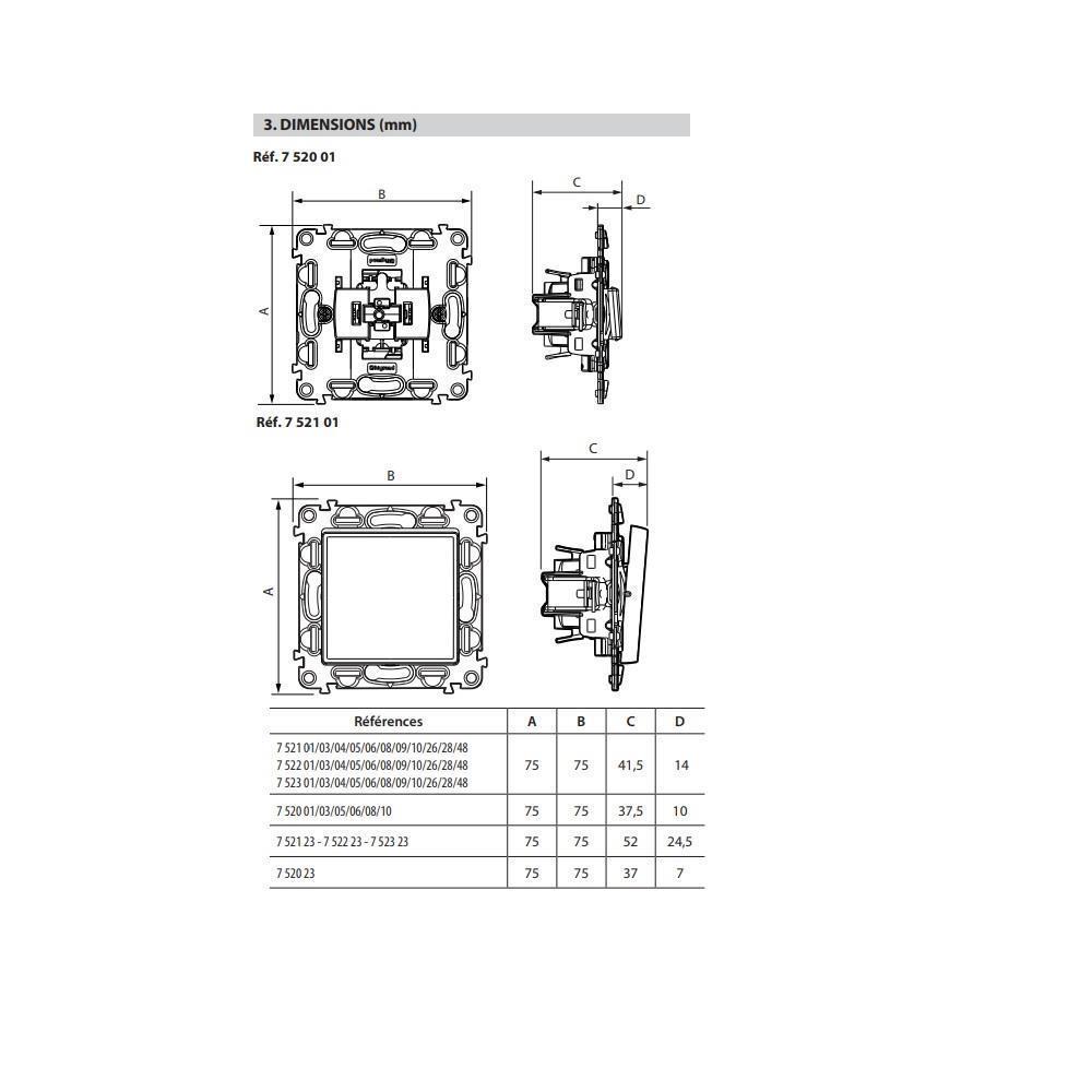 752106 Legrand Ключ девиаторен без рамка Valena life Бяло_small