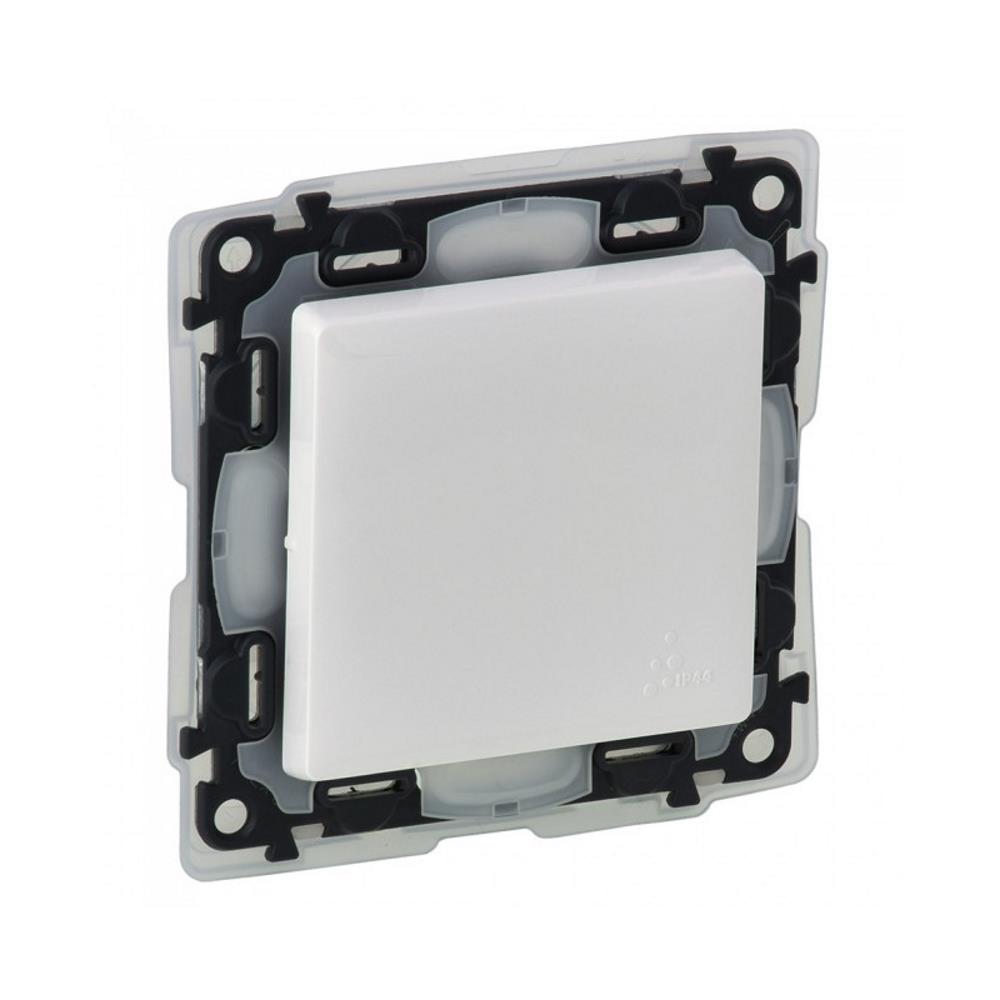 752164 Legrand Ключ двуполюсен 16А IP44 Valena life Бяло