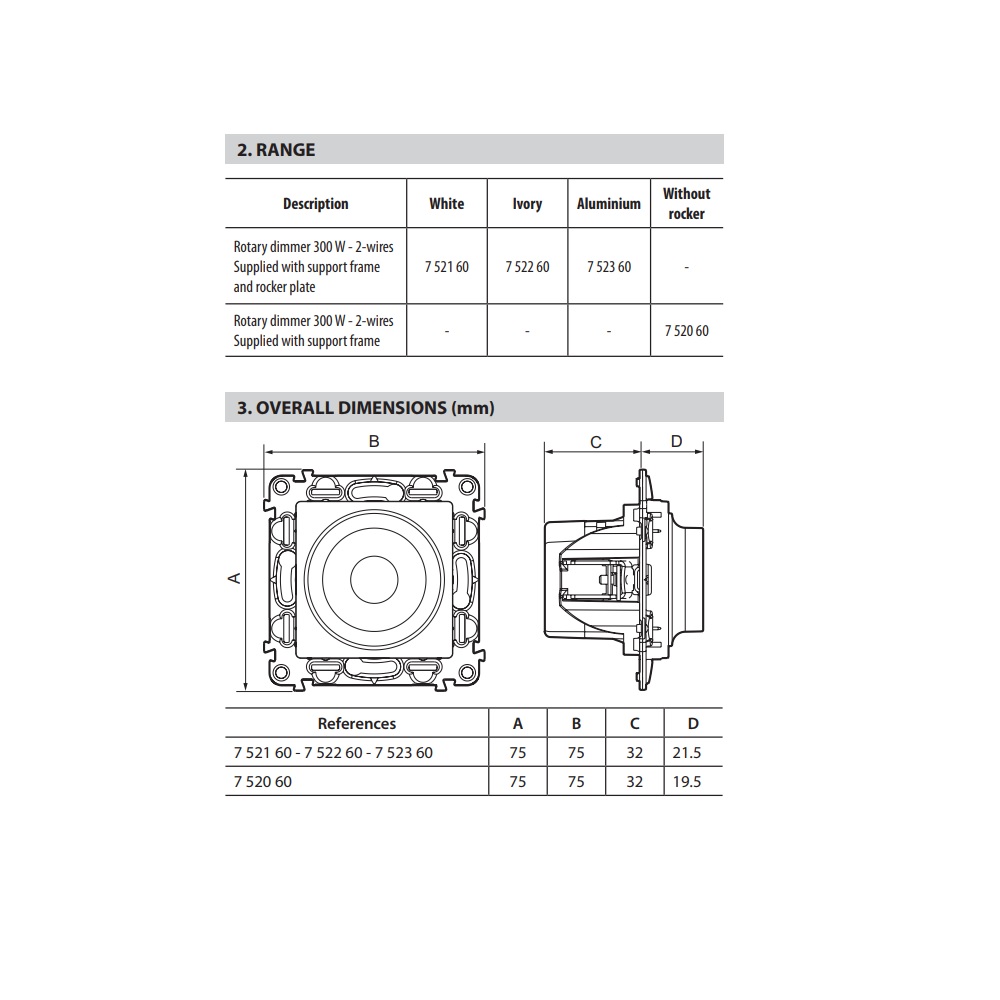 752360 Legrand Ротативен димер 300W без рамка Valena life алуминий_small