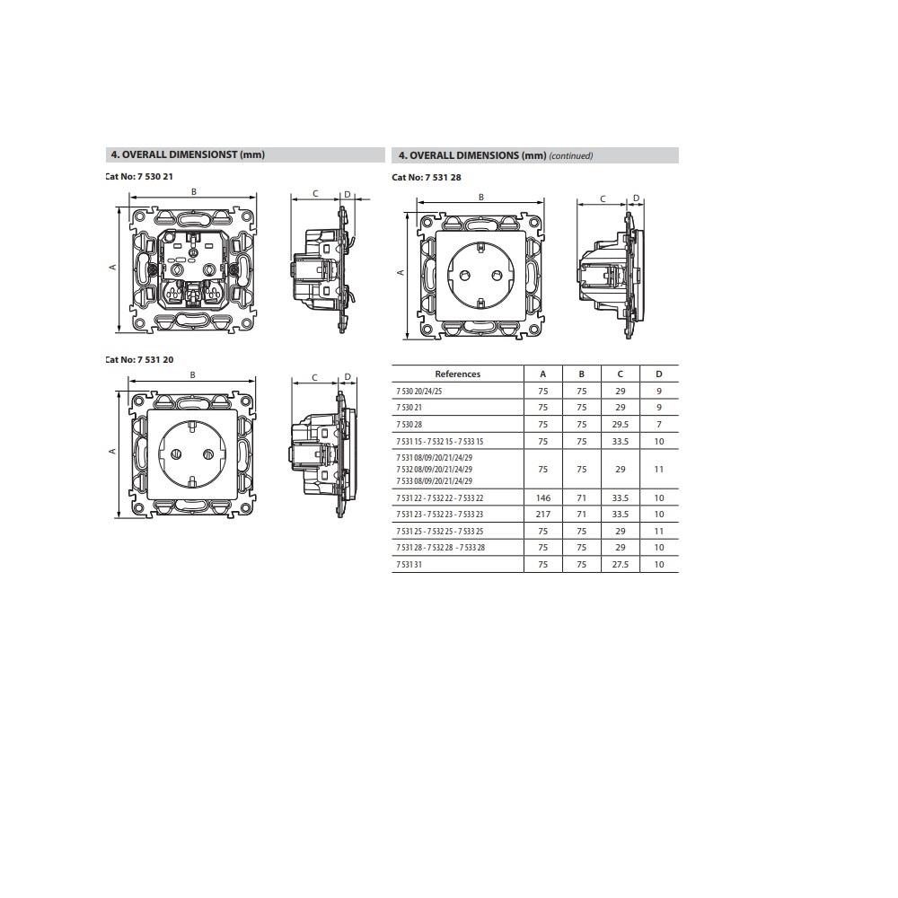 753129 legrand Контакт шуко с детска защита Valena life червен_small