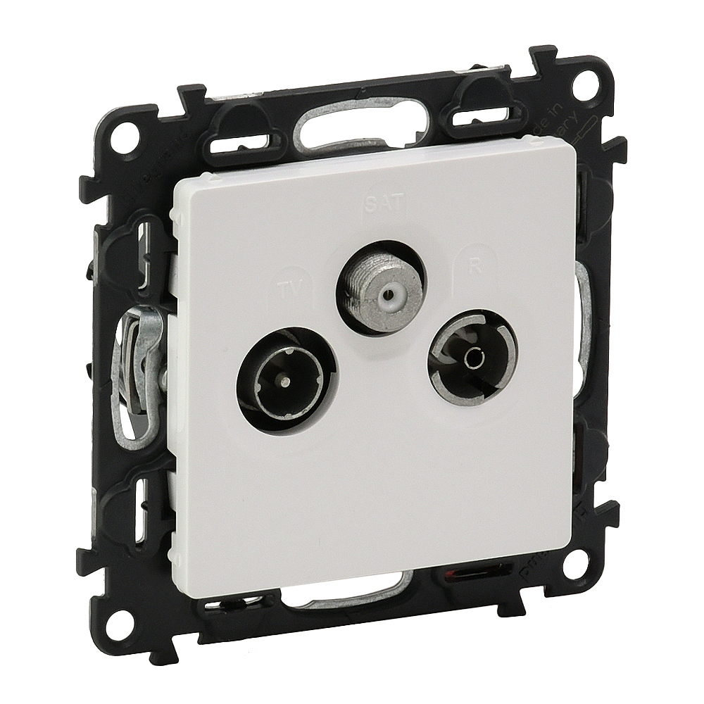 753165 Преходна TV-R-SAT розетка Valena Life, 14 dB, бяла, Legrand_small