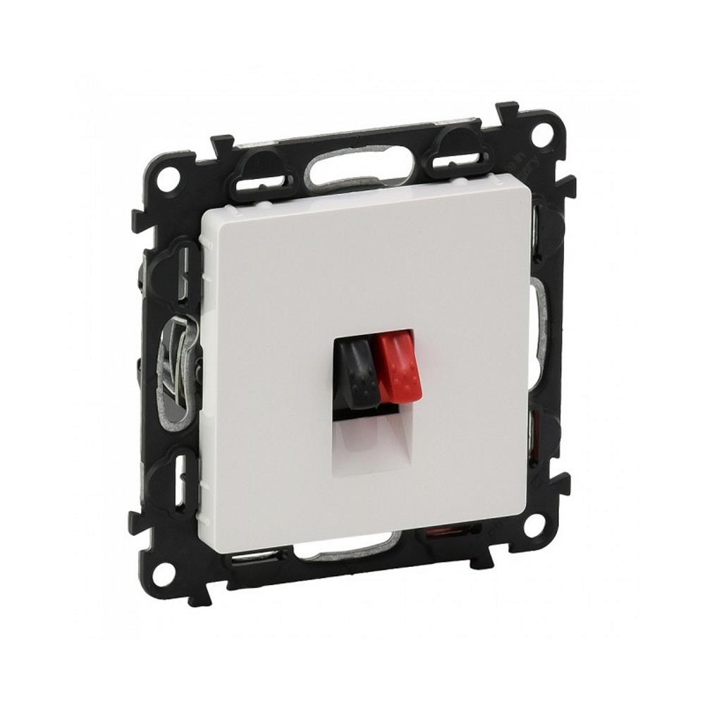 753172 Legrand Извод единичен за тонколони без рамка Valena life Бяло_small