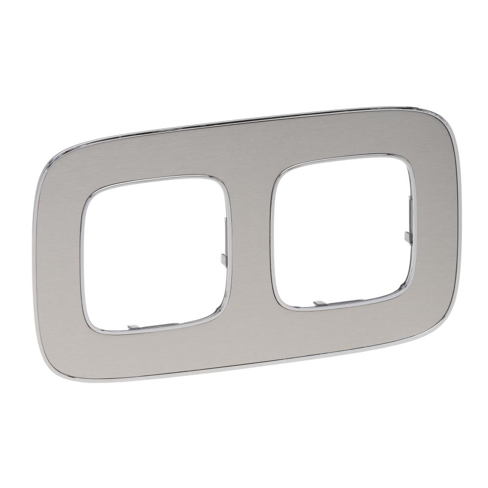 754282  Legrand Рамка 2 x Valena Allure Неръждаема стомана_small