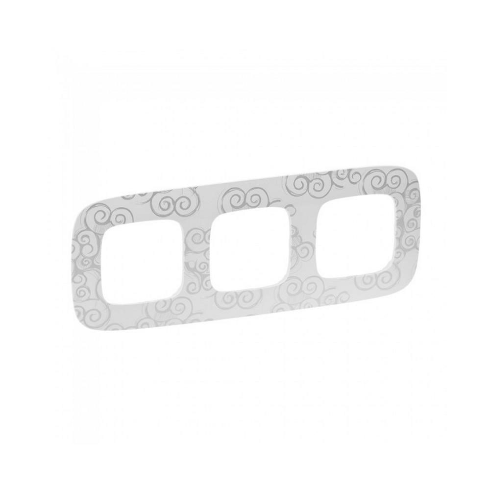 754343  Legrand Allure рамка 3 х нарцис хром