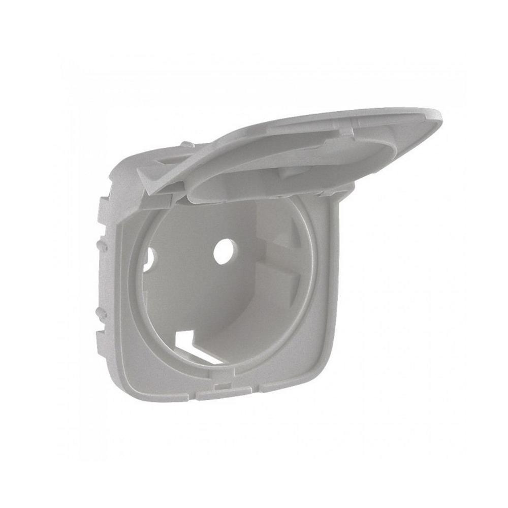 754847  Legrand Лицев панел Allure 2P+E Алуминий за контакт шуко с капаче