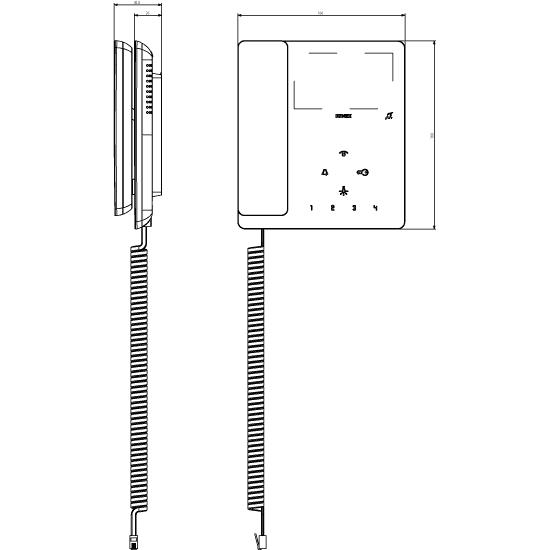 7549 Видео домофон 4,3“ със слушалка бял за двупроводна система VIMAR_small