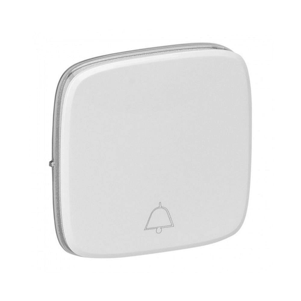 755015  Legrand Лицев панел Allure бял за ключ бутон девиаторен със символ -звънец_small